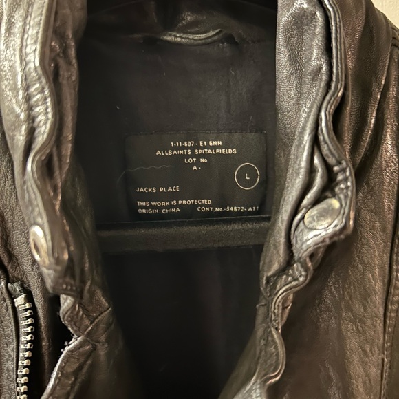 Beautiful All saints leather jacket. Large - Picture 2 of 8